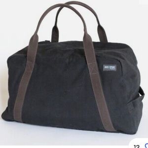 Jack Spade Canvas Black Brown Weekend Duffel